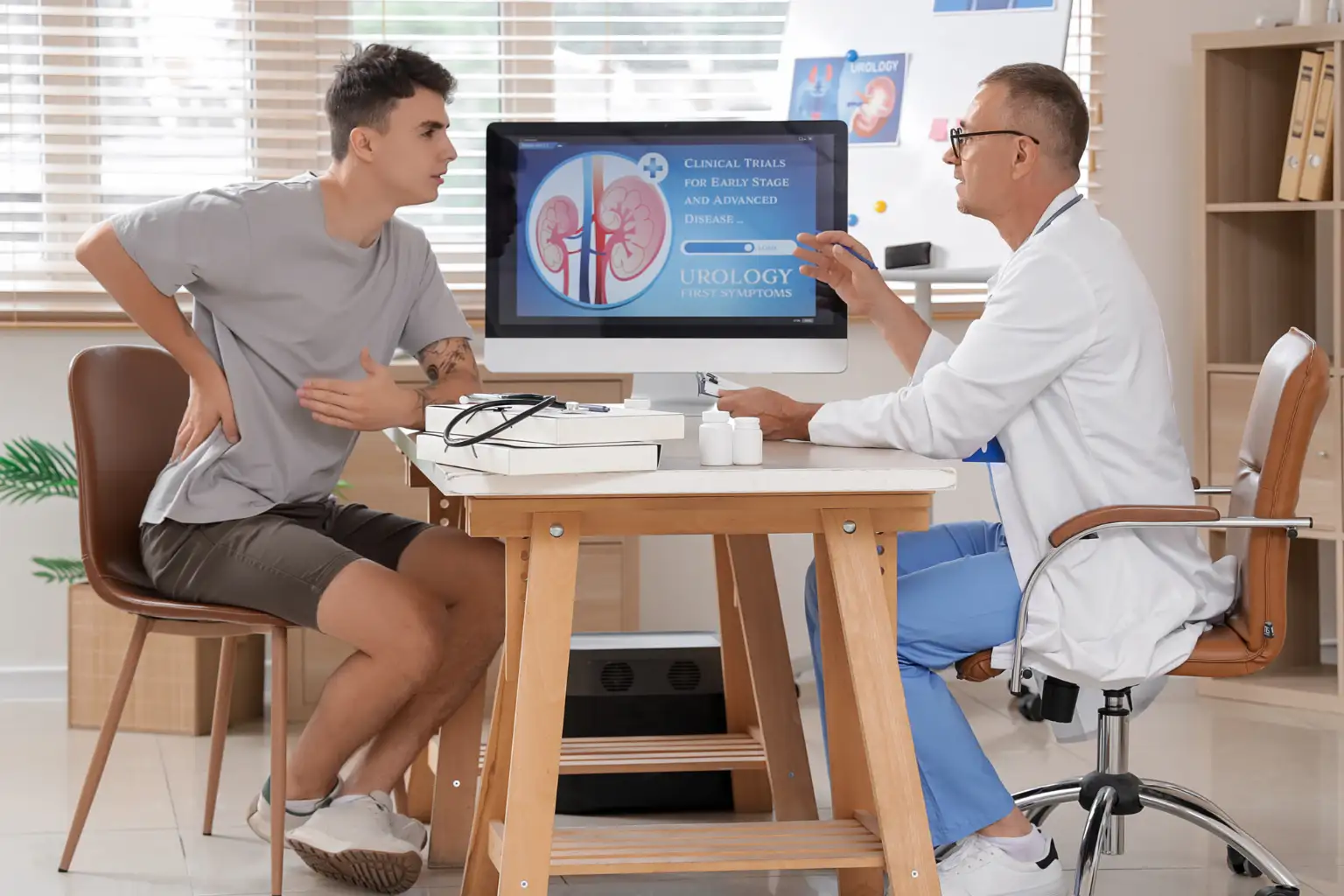 Paciente con especialista en urología